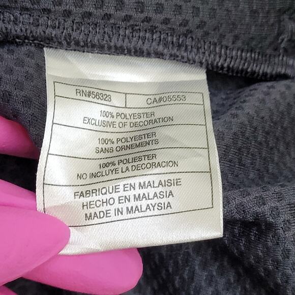 NIKE Fit-Dry 1/4 Zip Track Jacket Large 23x28 Black Red - Picture 6 of 14